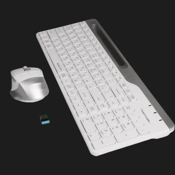 Комплект бездротовий клавіатура + миша A4Tech FB2535C (Icy White)