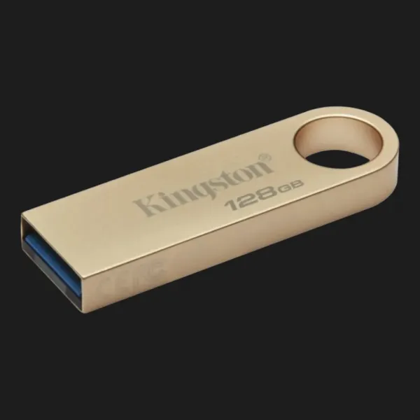 Флеш-накопичувач Kingston USB 3.2 SE9 G3 128GB (Metal/Gold)