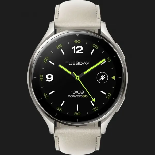 Xiaomi Watch 2 Titan Gray Case White Leather Strap (BHR9306GL)