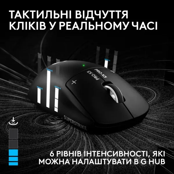 Ігрова миша Logitech G Pro X3 Superstrike Lightspeed Wireless (Midnight Black)