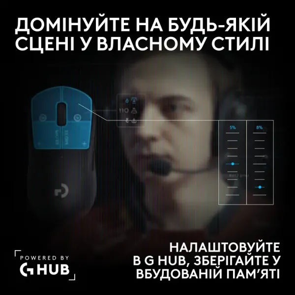 Ігрова миша Logitech G Pro X3 Superstrike Lightspeed Wireless (Midnight Black)