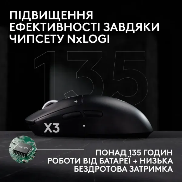 Ігрова миша Logitech G Pro X3 Superstrike Lightspeed Wireless (Pink Eclipse)