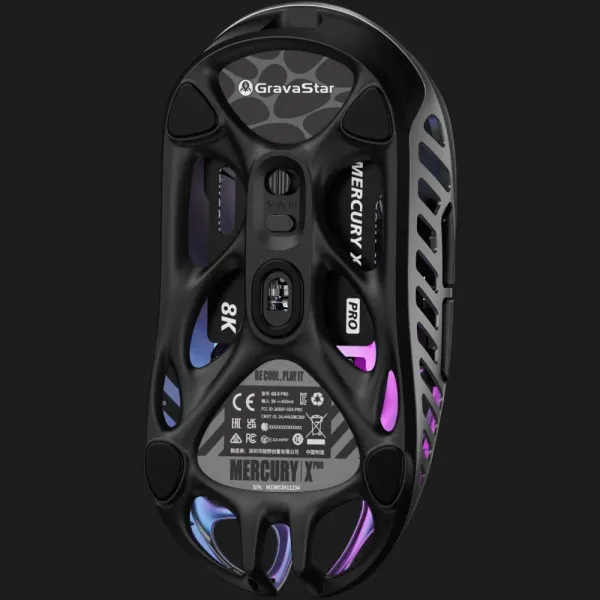 Миша GravaStar Mercury X Pro 8K BT/WL/USB-A RGB (Gray)