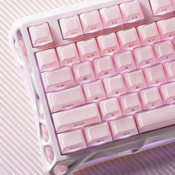 Клавіатура механічна GravaStar Mercury K1 80keys, GravaStar x Kailh Cheery Pink, EN, BT/WL/USB (Sakura Pink)