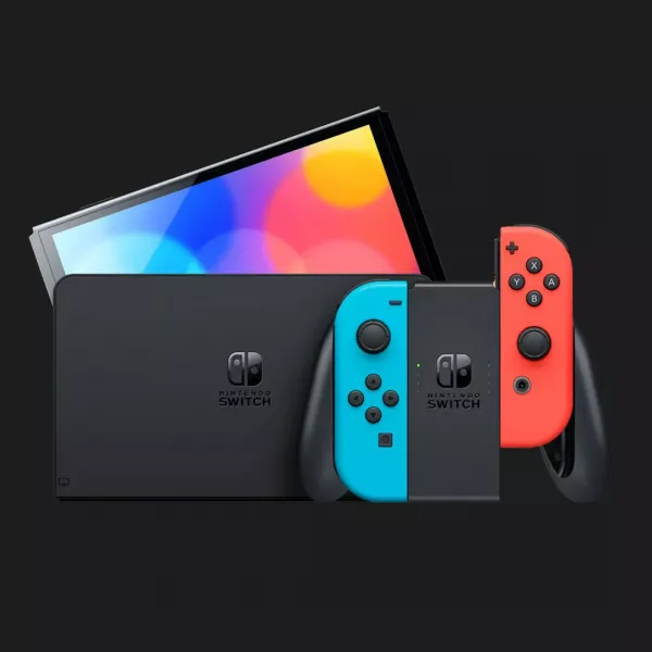 Портативна ігрова приставка Nintendo Switch OLED with Neon Blue and Neon Red Joy-Con (045496883409)