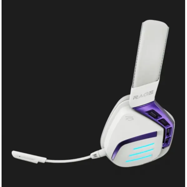 Бездротова ігрова гарнітура Proove Gaming Rage (APP) (White/Purple) (UA)