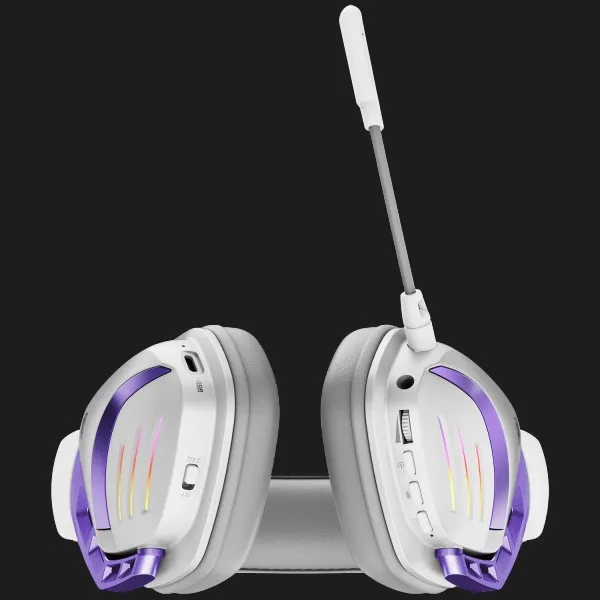 Бездротова ігрова гарнітура Proove Gaming Rage (APP) (White/Purple) (UA)