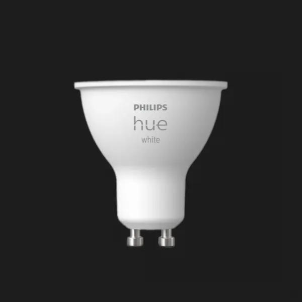 Розумна лампа Philips Hue GU10, 5.2W(57Вт), 2700K, Bluetooth, з димером (White)
