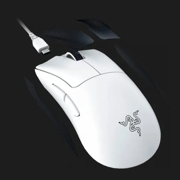 Ігрова миша Razer DeathAdder V3 Pro Wireless (White) (RZ01-04630200-R3G1) (UA)