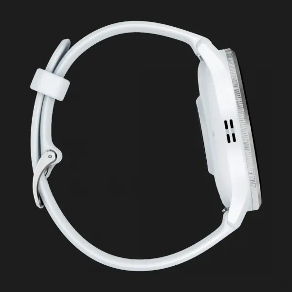 Garmin Venu 3 Silver Stainless Steel Bezel with Whitestone Case and Silicone Band