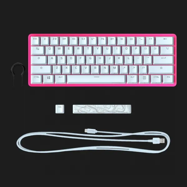 Клавіатура ігрова HyperX Alloy Origin 60 Red USB RGB ENG/RU (Pink) (UA)