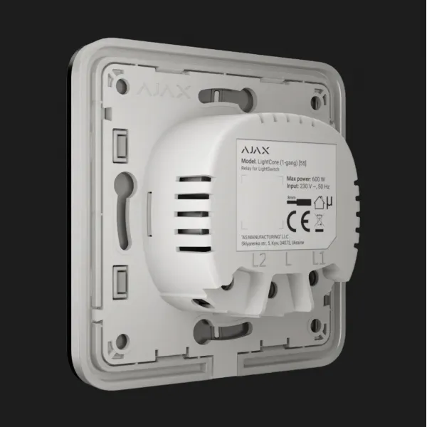 Вимикач двоклавішний Ajax LightSwitch (Black)