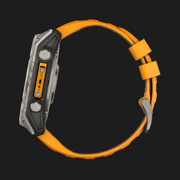 Garmin Fenix 8 51mm AMOLED Sapphire Titanium with Spark Orange/Graphite Silicone Band (010-02905-10/11)