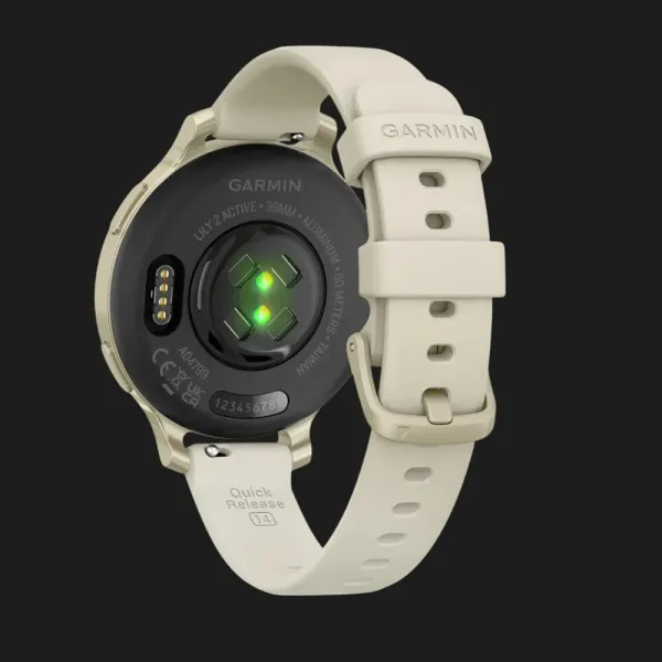 Garmin Lily 2 Active Lunar Gold with Bone Silicone Band