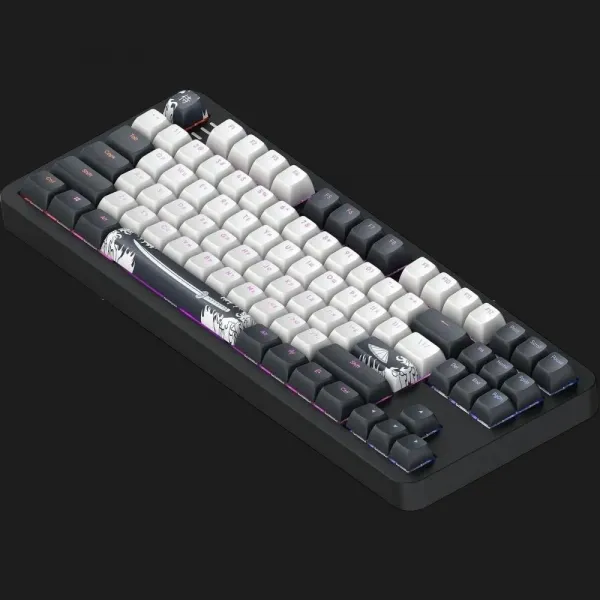 Клавіатура ігрова Dark Project ALU87 Bushido ENG/UA (Black/White) (UA)