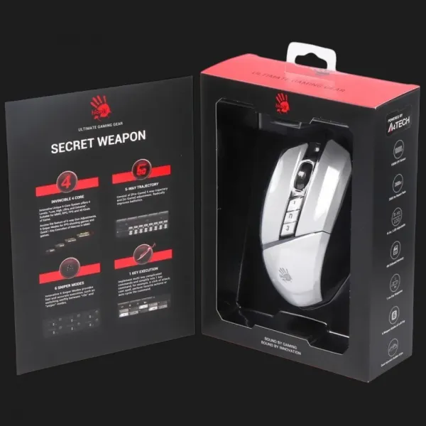 Ігрова миша Bloody W60 Max (Panda White) (UA)