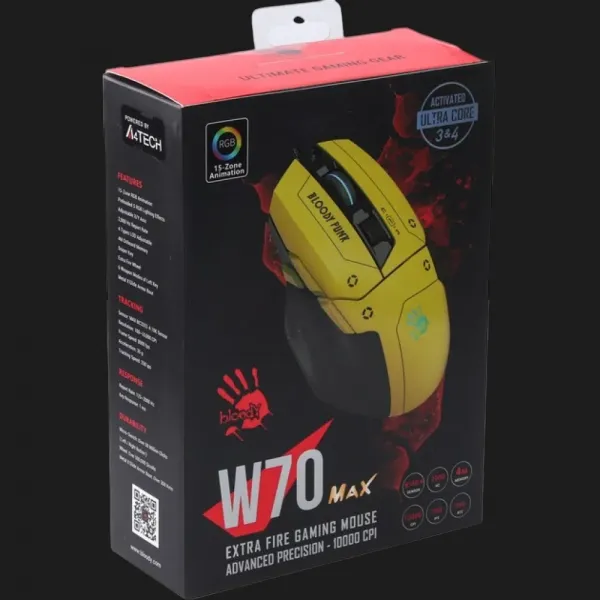 Ігрова миша Bloody W70 Max (Punk Yellow) (UA)