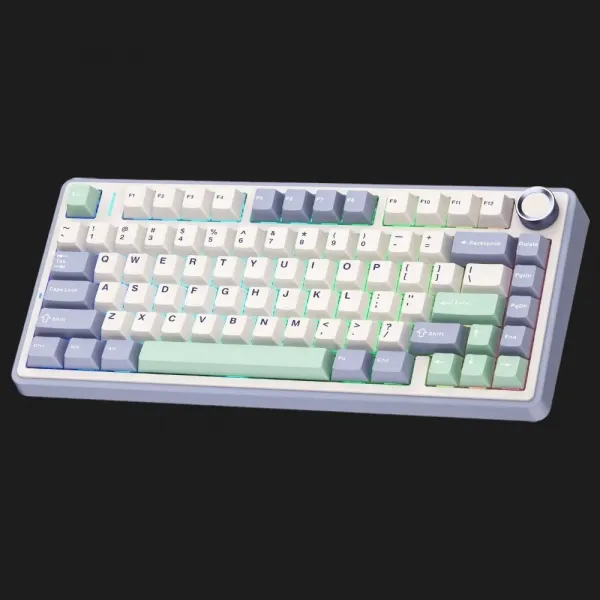 Клавіатура ігрова AULA F75 Wireless (White/Lilac)