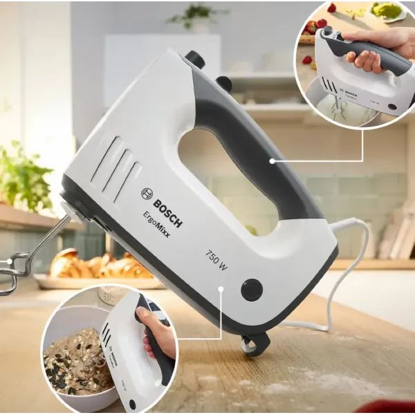 Ручний міксер Bosch MFQ 37470 (White/Gray)