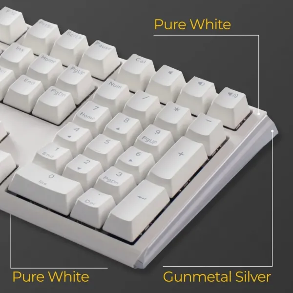 Клавіатура ігрова Ducky One 3 Cherry MX Red RGB (White) (UA)