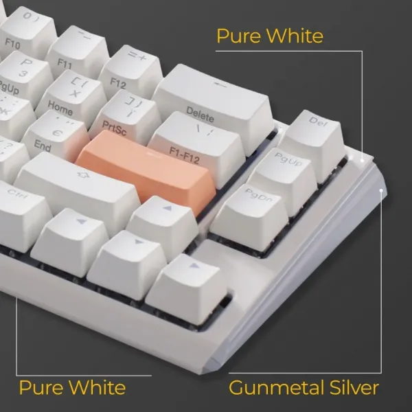 Клавіатура ігрова Ducky One 3 SF Cherry MX Red RGB (White) (UA)