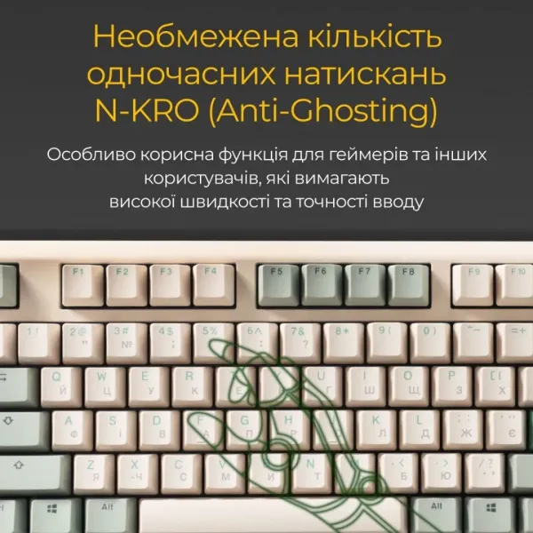 Клавіатура ігрова Ducky One 3 Cherry MX Speed silver (Matcha Cream) (UA)