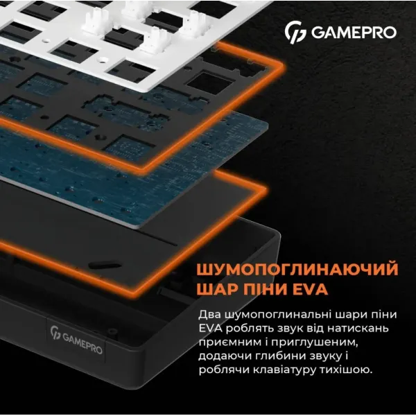 Ігрова клавіатура GamePro MK130R (Red) з Hot-Swap RGB Black (UA)