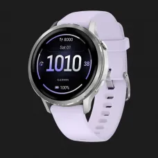 Garmin Venu 4 41mm Silver with Periwinkle Silicone Band