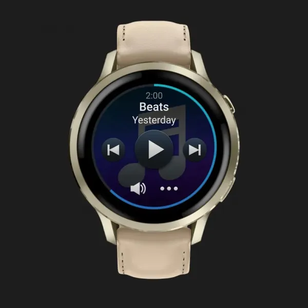 Garmin Venu 4 41mm Lunar Gold with Bone Silicone Band and Light Sand Leather Band
