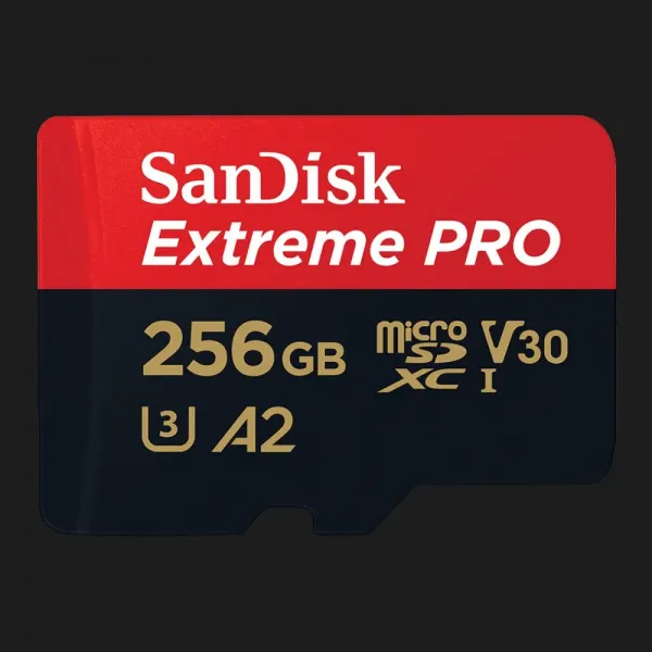 Карта пам'яті SanDisk Extreme Pro microSDXC 256GB UHS-I U3 V30 + SD Adapter