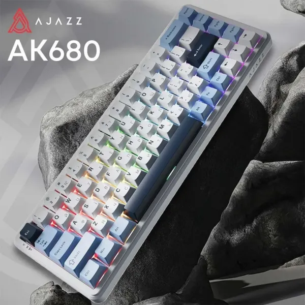 Клавіатура ігрова Ajazz (White) (AK680-M-BWD-A) (UA)